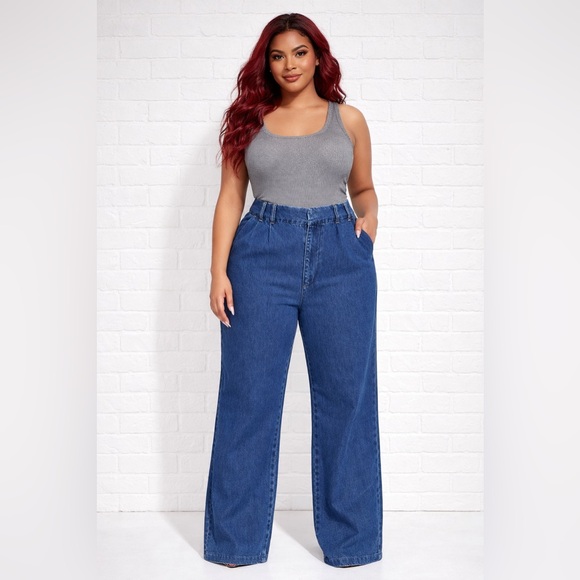 Fashion Nova Denim - Fashion Nova Indigo Blue Denim Pants